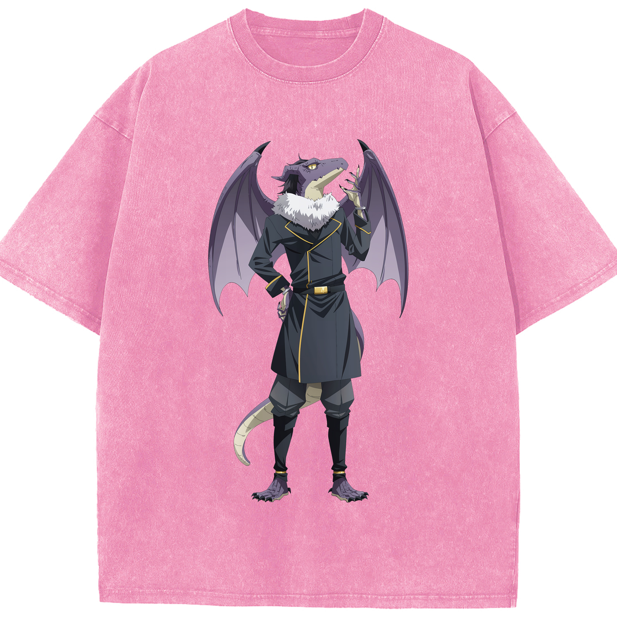 （画像用） 転スラ Regarding Reincarnated to Slime 綿100% ヴィンテージ風 半袖Tシャツ（フロントプリント）